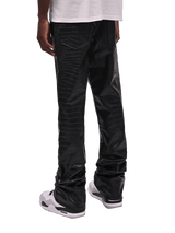 Flare Leather Pants - Crocodile
