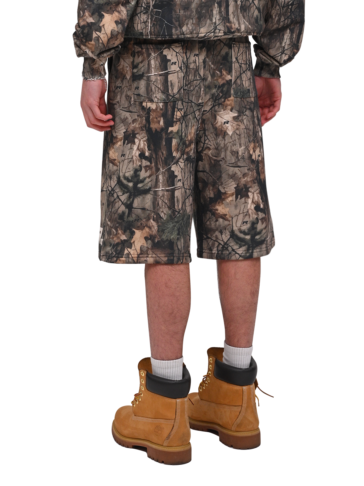Baggy Jersey Shorts - Forest Camo