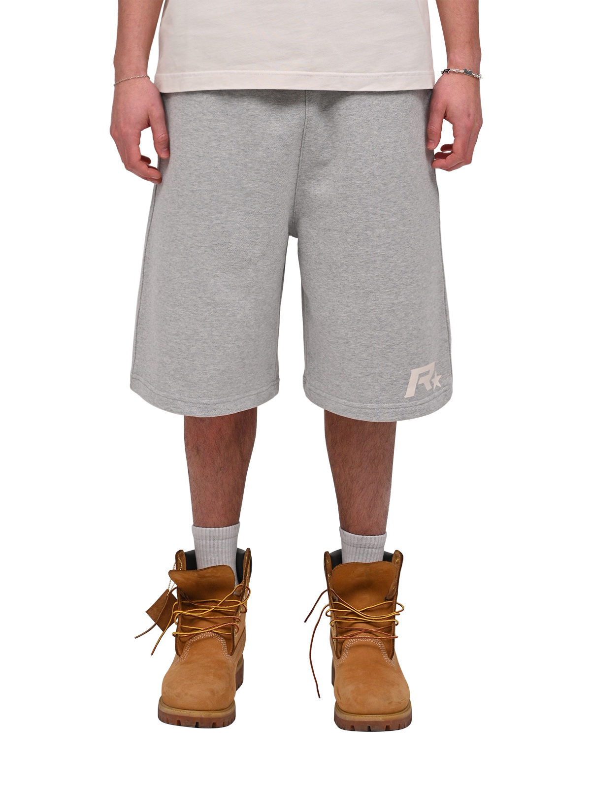 Baggy Jersey Shorts - Heather Grey