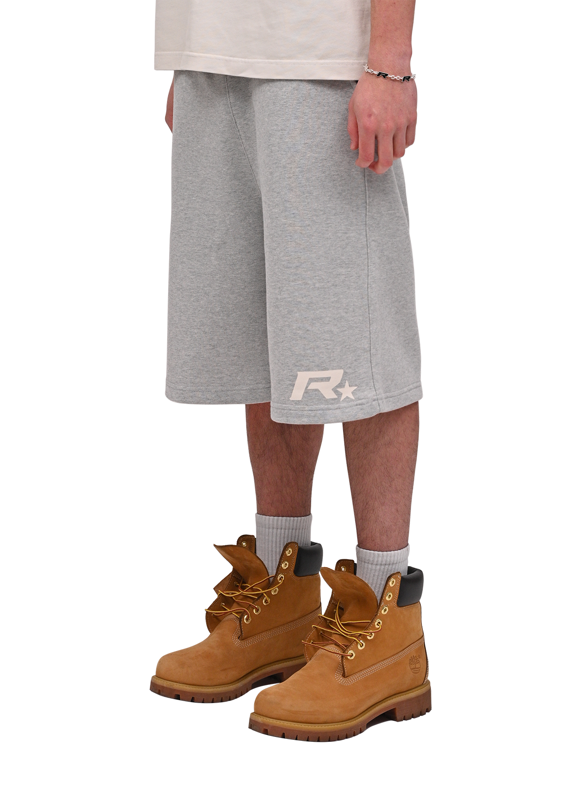 Baggy Jersey Shorts - Heather Grey