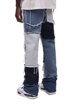 Patchwork Flare Denim - Light Stone