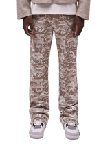 Flare Tapestry Pants -  Pixel Taupe