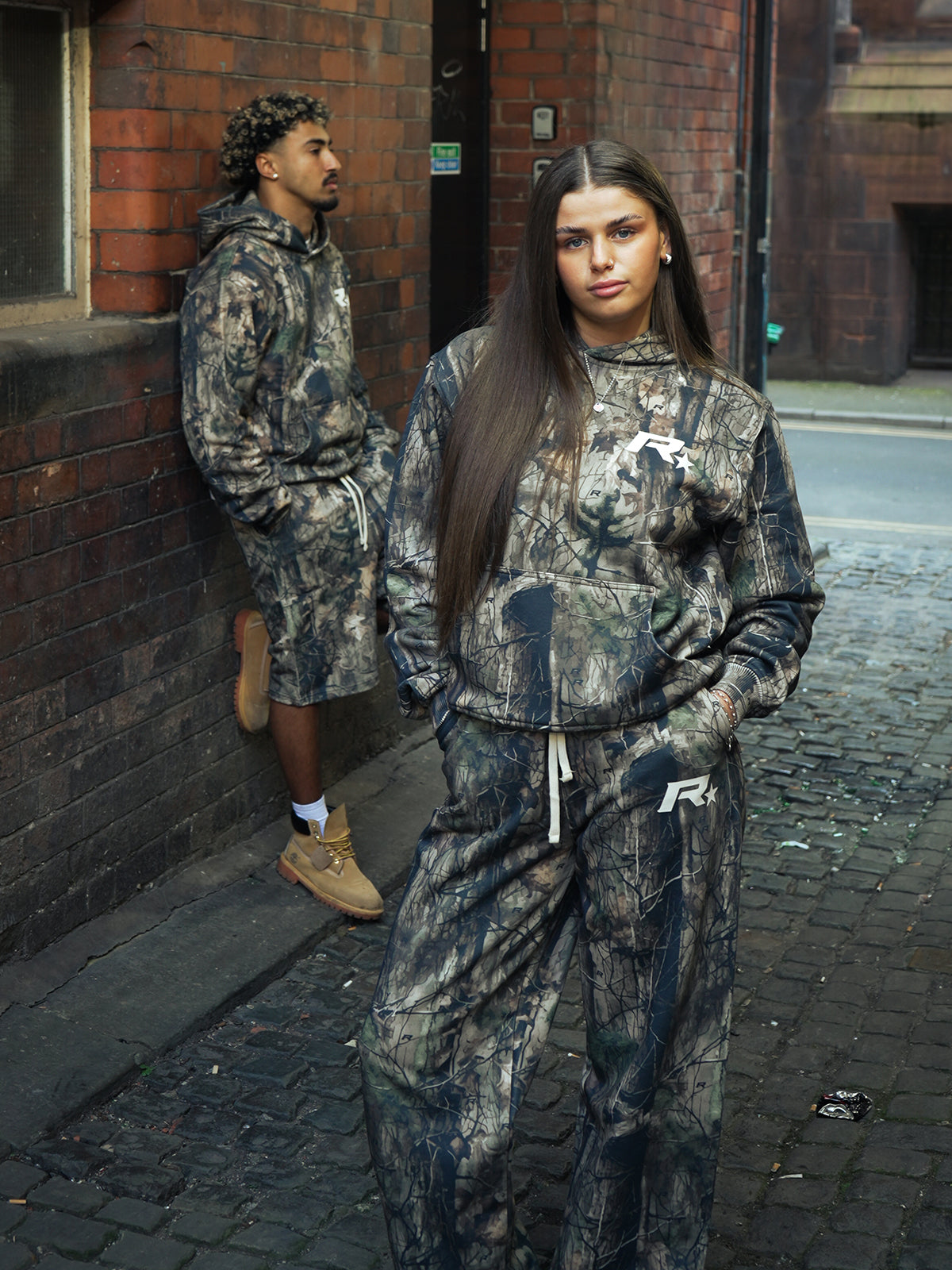 Baggy Jersey Shorts - Forest Camo
