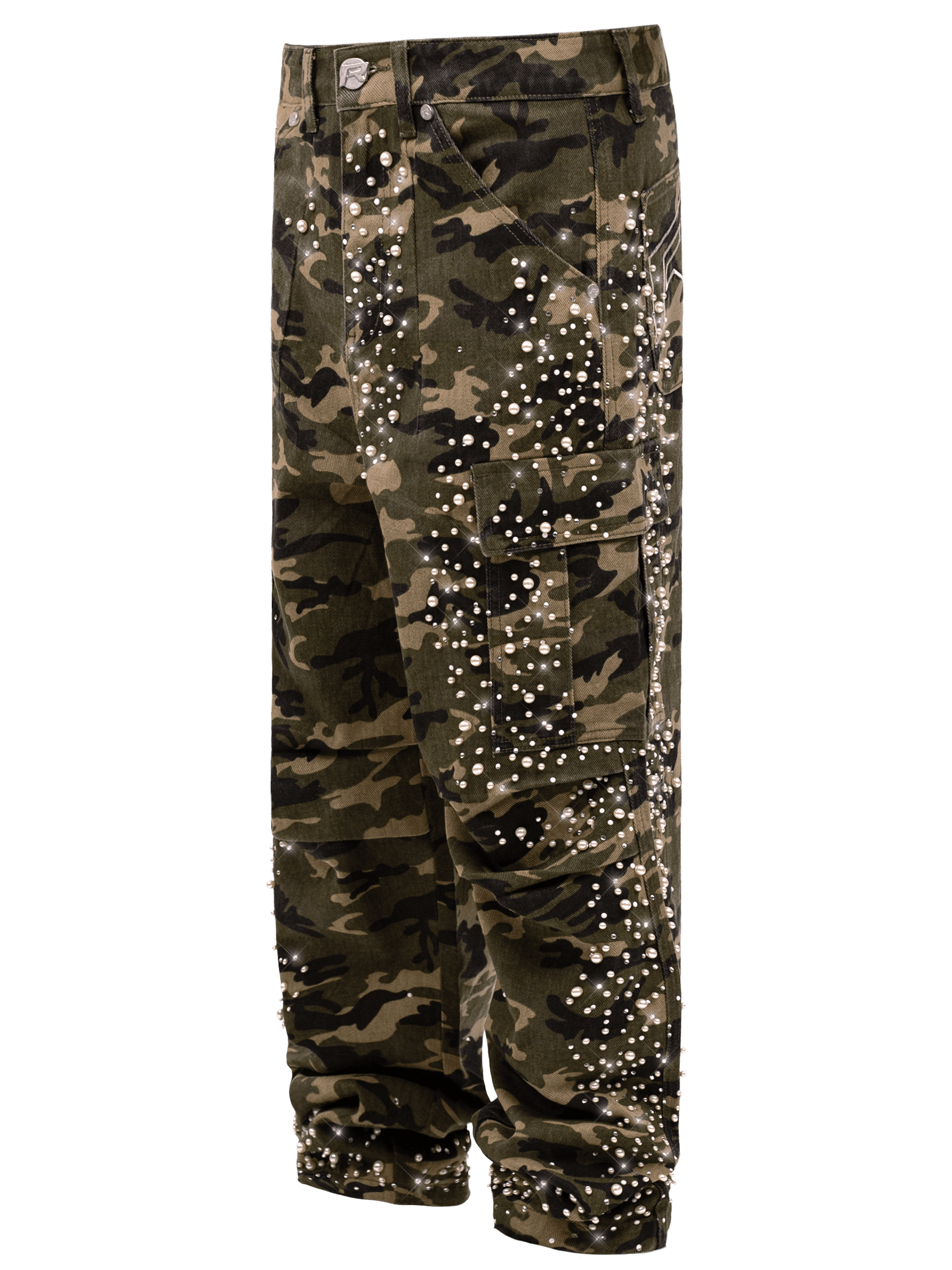 Camo Cargo Embellish Denim
