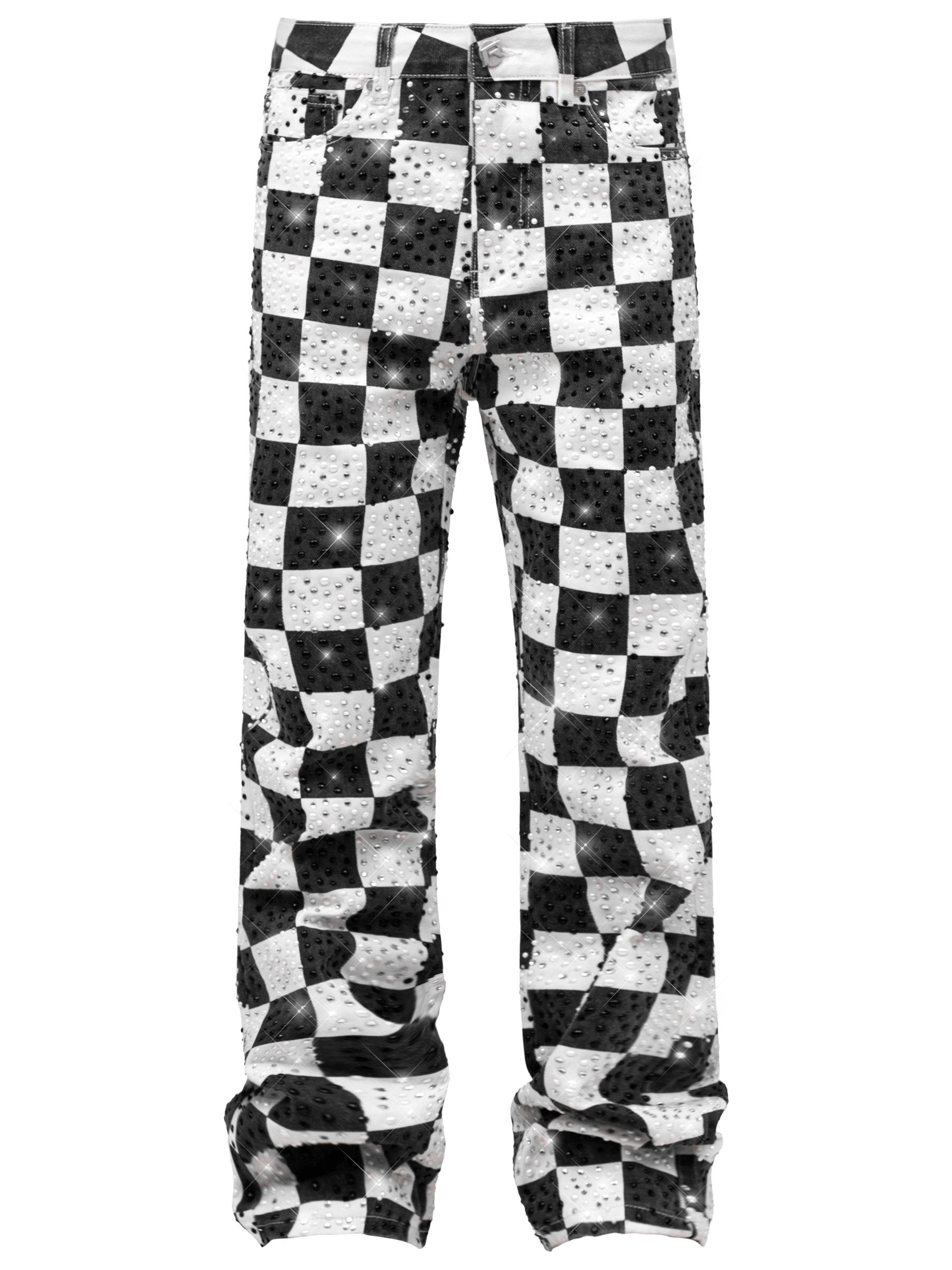 Diamond Checkered Denim