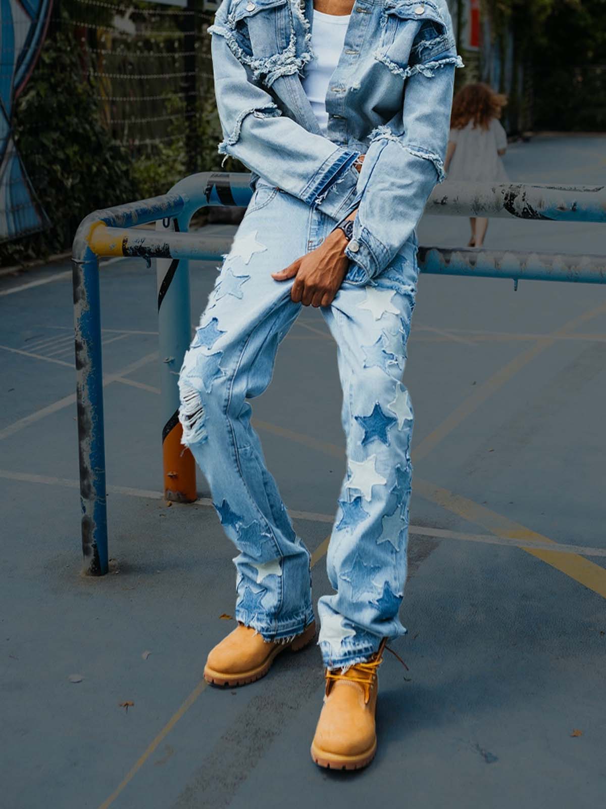 Star Flare Denim - Light Stone