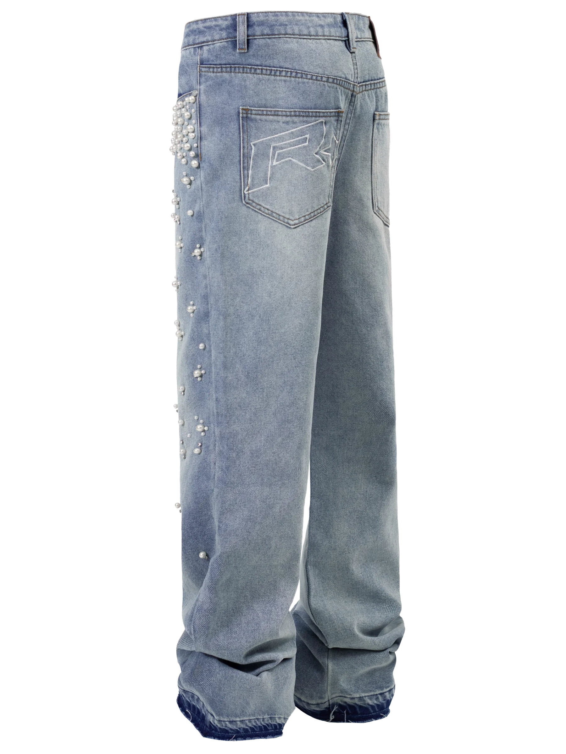 Gradient Pearl Denim - Light Stone