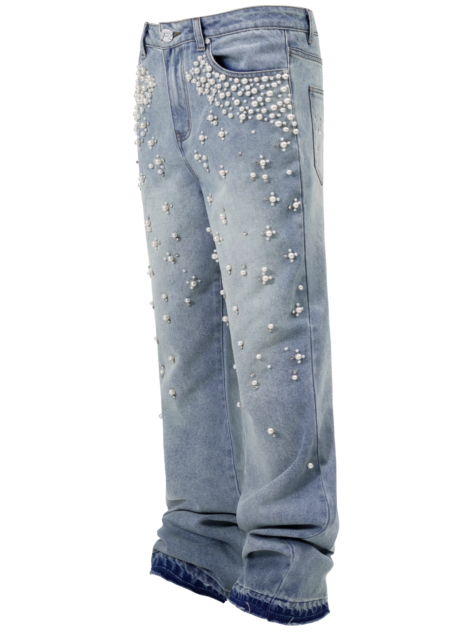 Gradient Pearl Denim - Light Stone