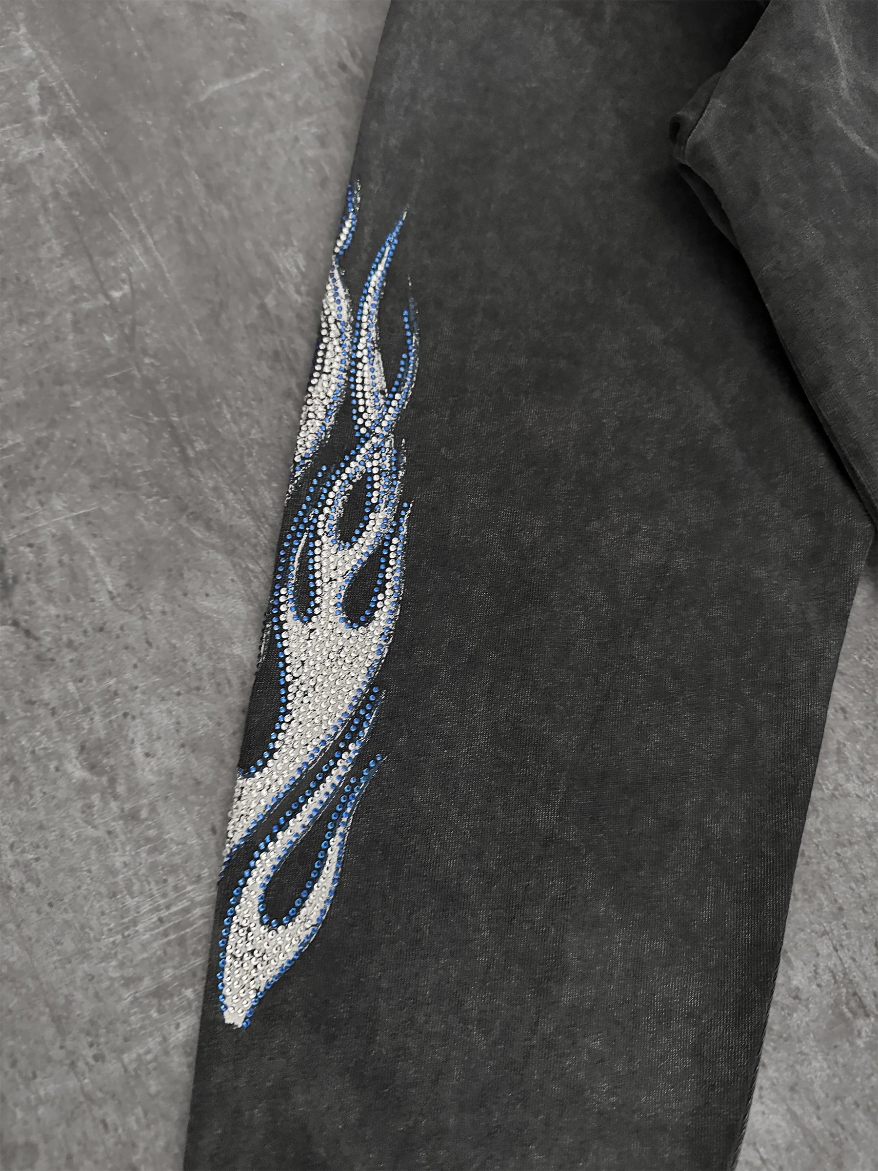 Blue Flames Long Sleeve Tee