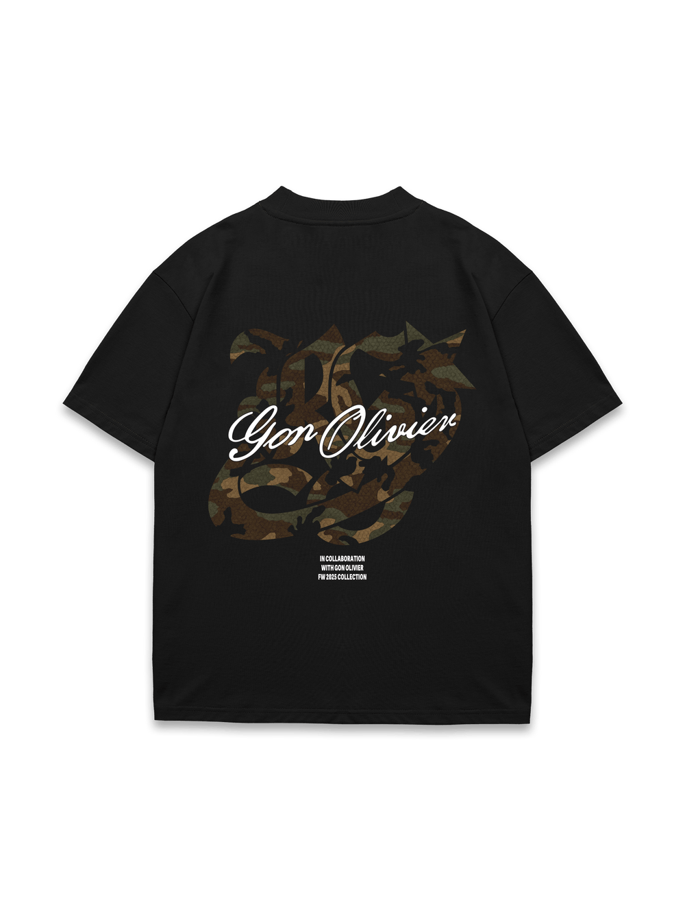 Gon x Reputation Combat Camo Tee - Black