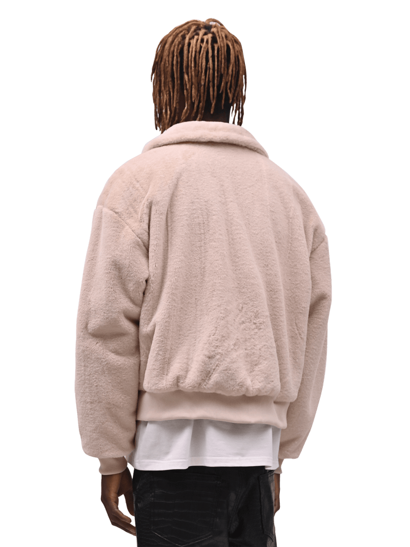 Faux Fur Jacket - Cream