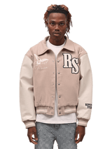 World Peace Varsity Jacket - Taupe