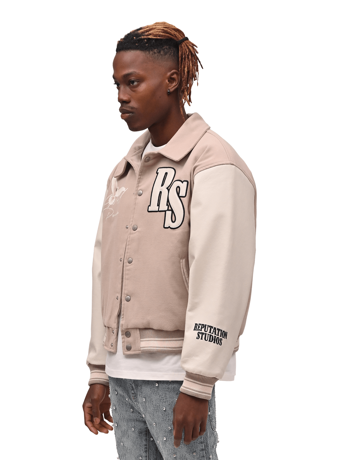 World Peace Varsity Jacket - Taupe