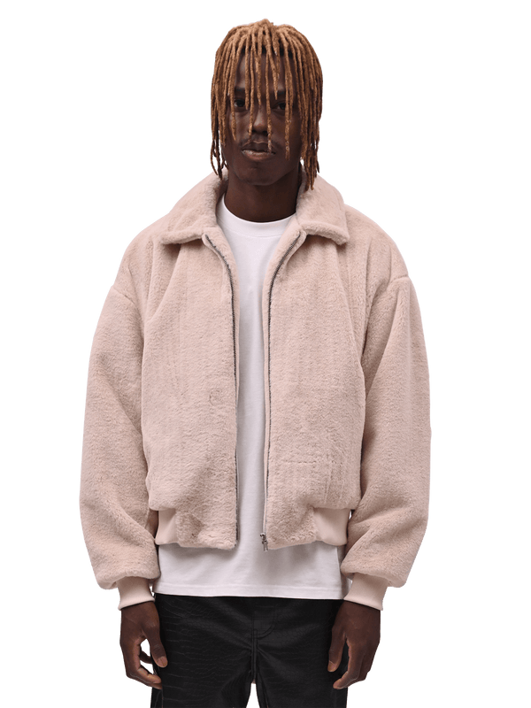 Faux Fur Jacket - Cream