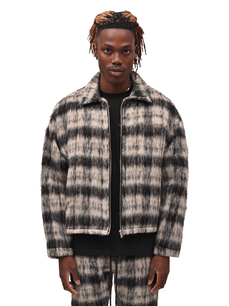 Mohair Cropped Jacket - Black