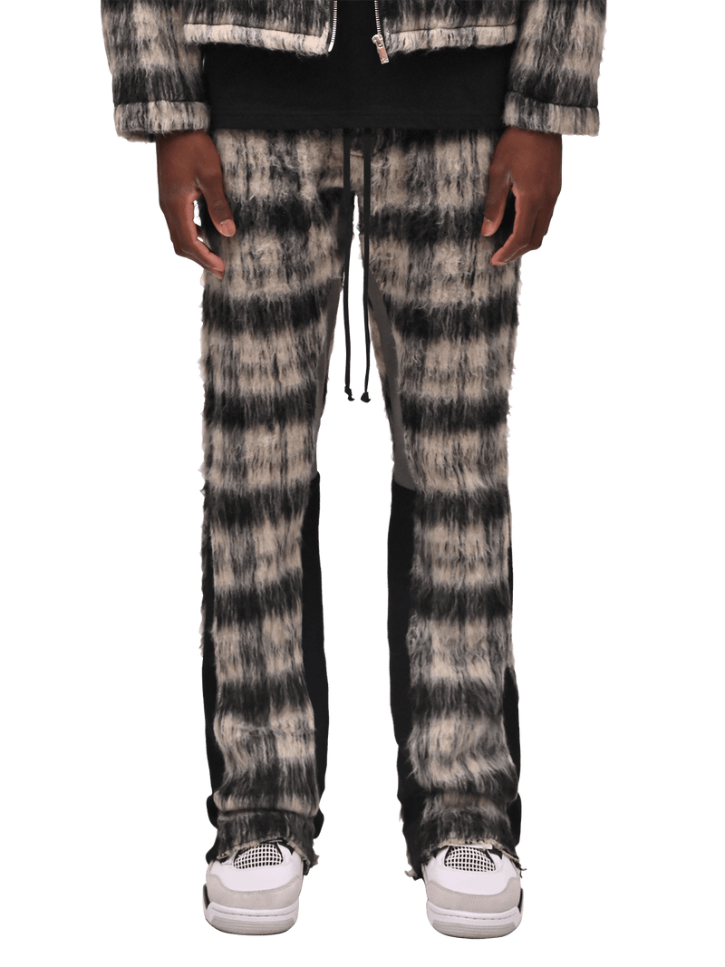 Mohair Flare Sweatpants - Black