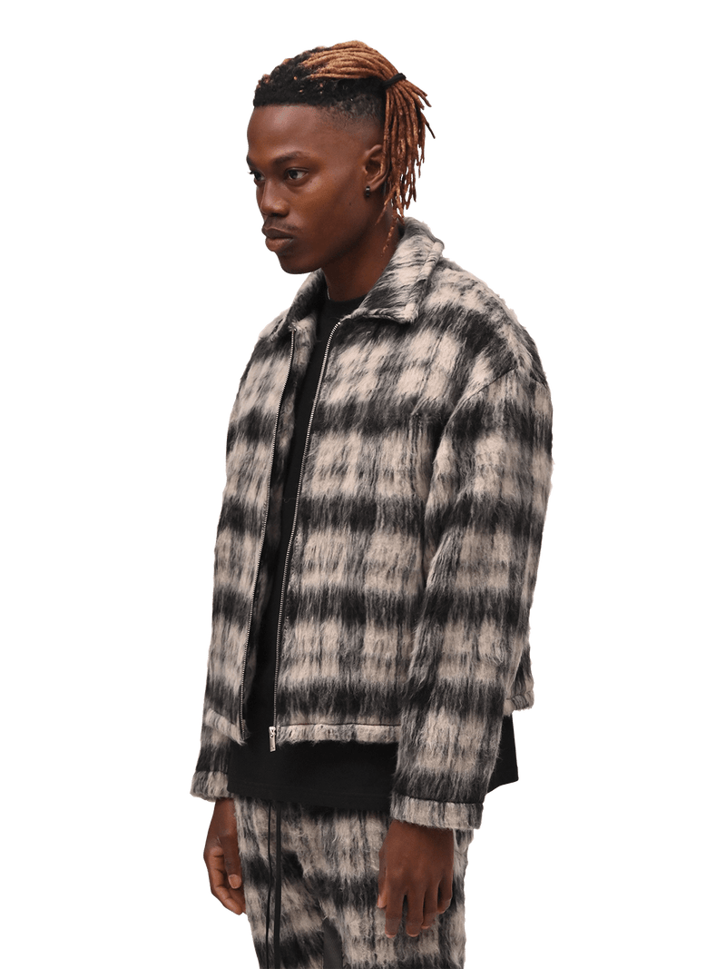 Mohair Cropped Jacket - Black