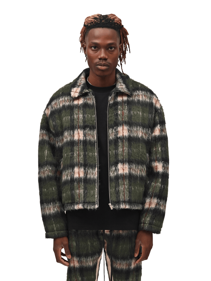 Mohair Cropped Jacket - Emerald