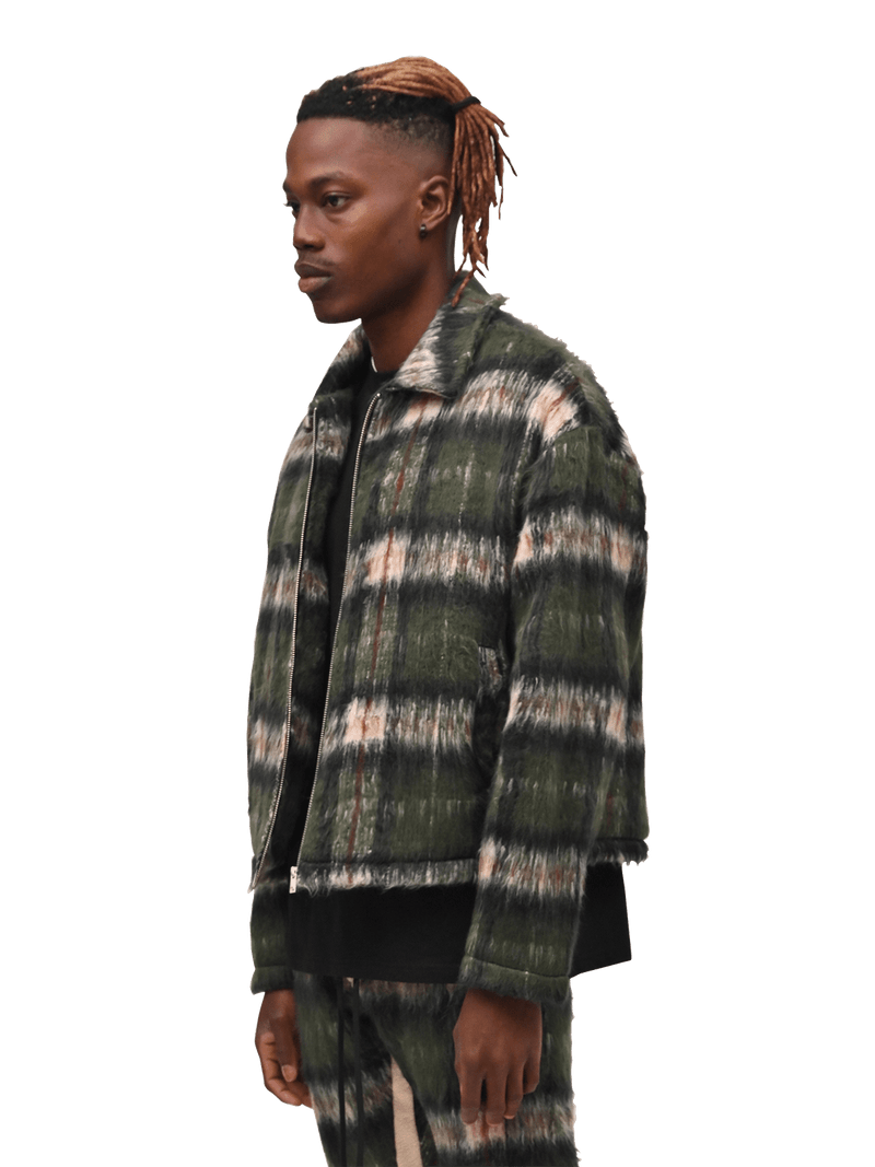 Mohair Cropped Jacket - Emerald