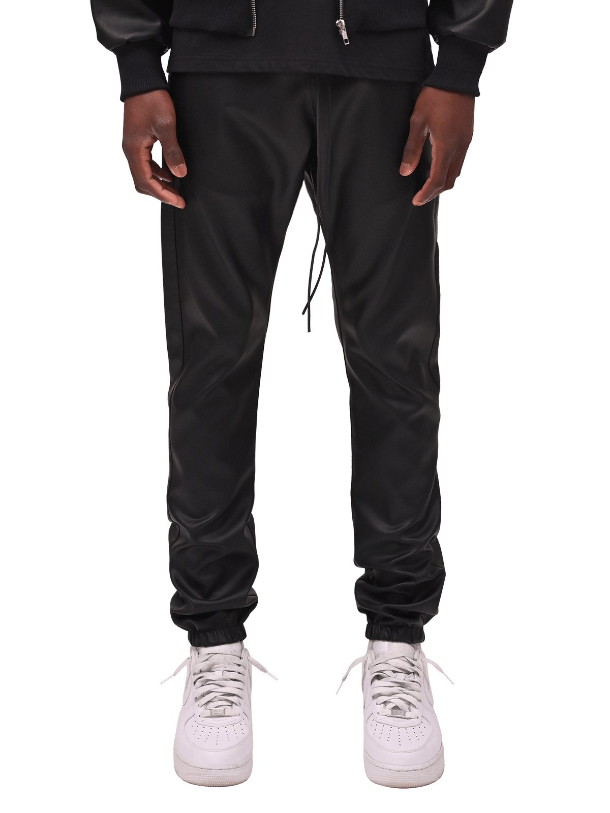 Leather Sweatpants - Black