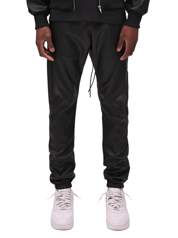 Leather Sweatpants - Black