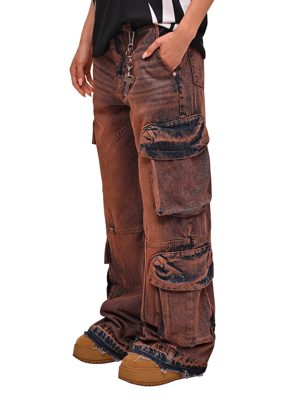Baggy Cargo Denim - Blood Diamond