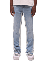 Flare Track Denim - Light Stone