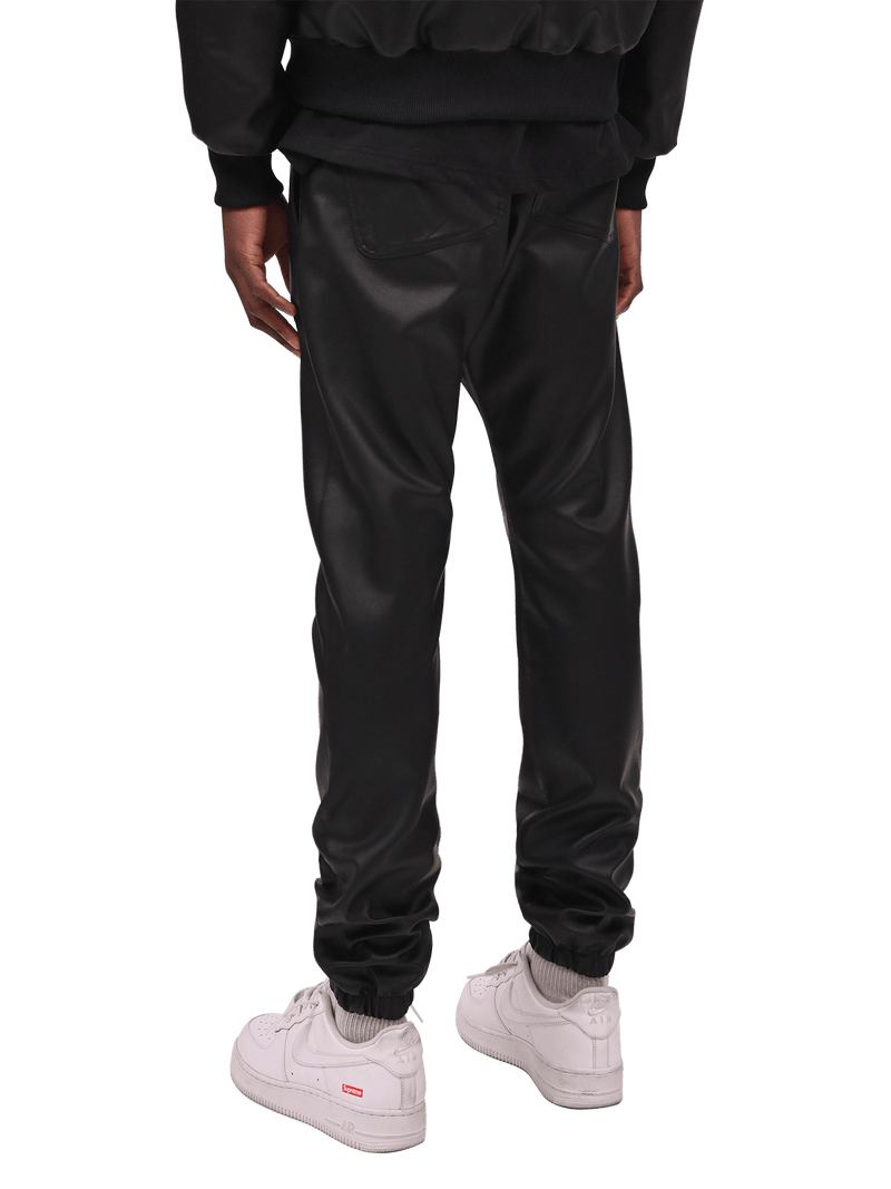 Leather Sweatpants - Black