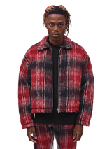 Mohair Cropped Jacket - Wine