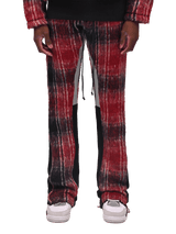 Mohair Flare Sweatpants - Wine