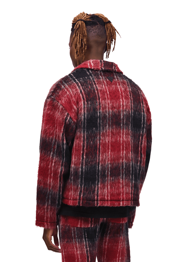 Mohair Cropped Jacket - Wine