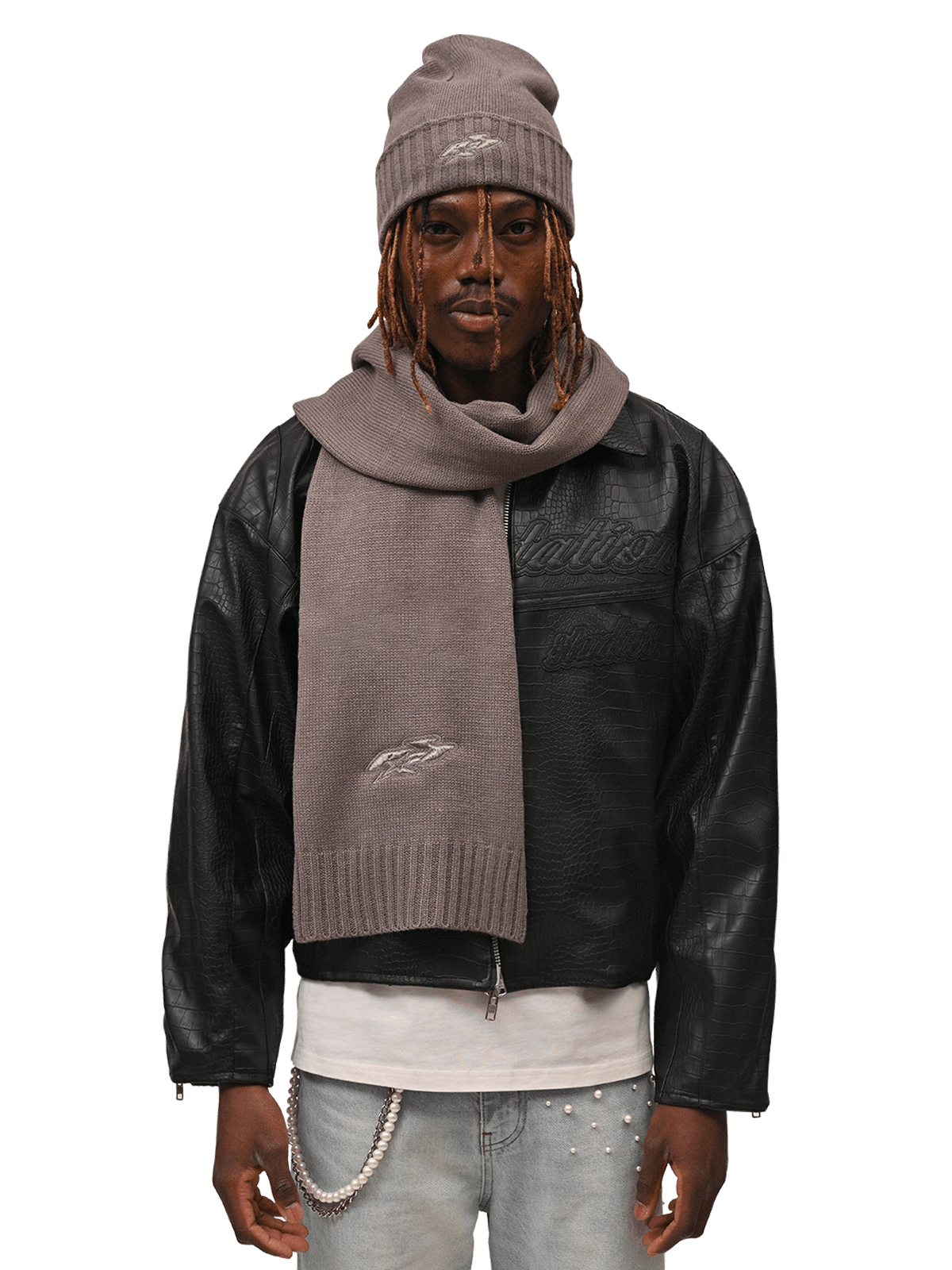 Y2K Knit Beanie - Grey