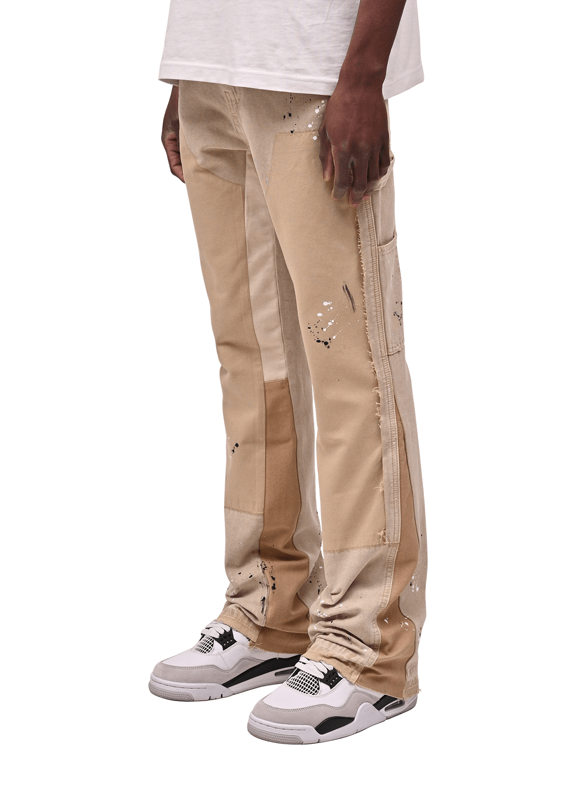 Flare Canvas Pants - Taupe