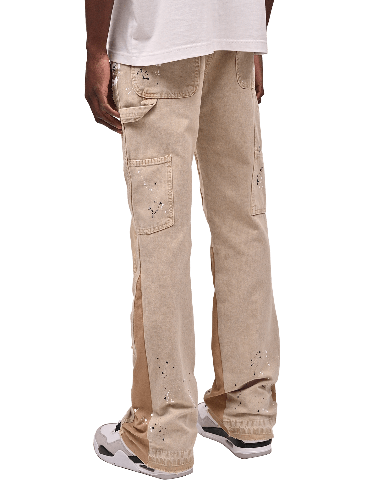Flare Canvas Pants - Taupe