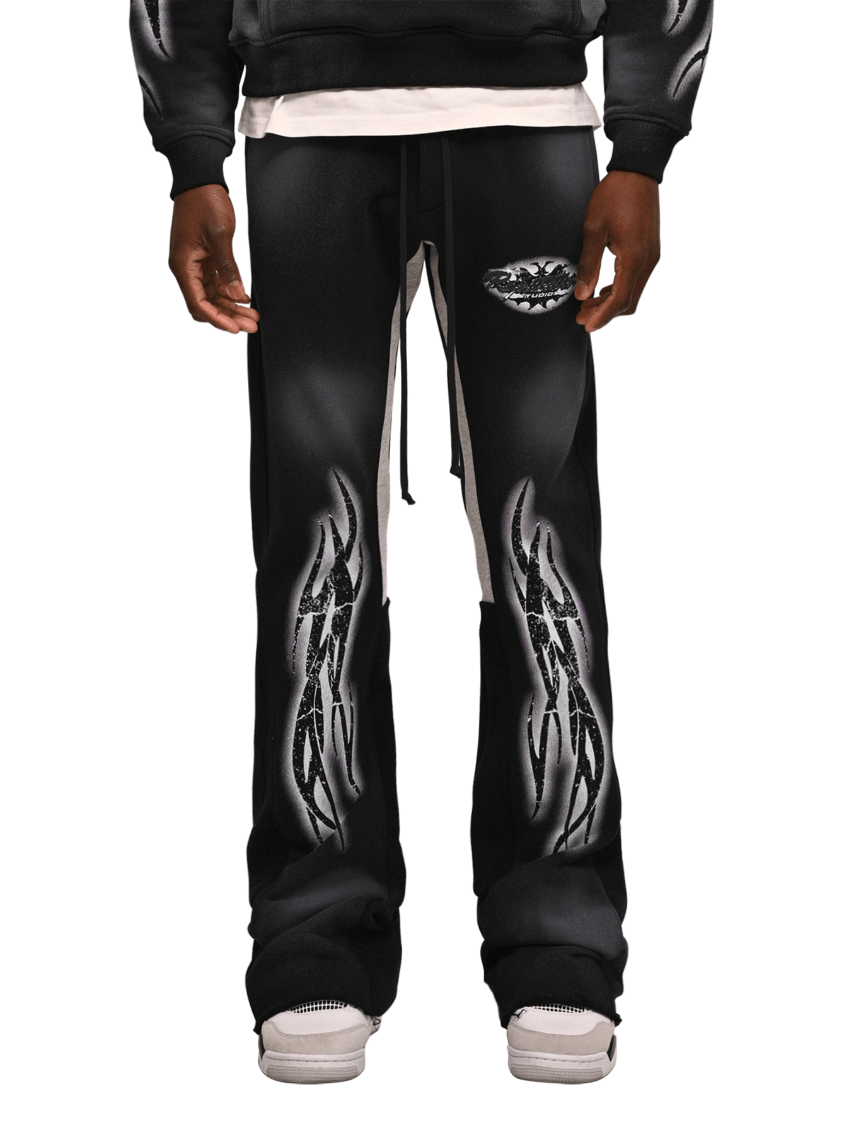 Tribal Flare Sweatpants - Black