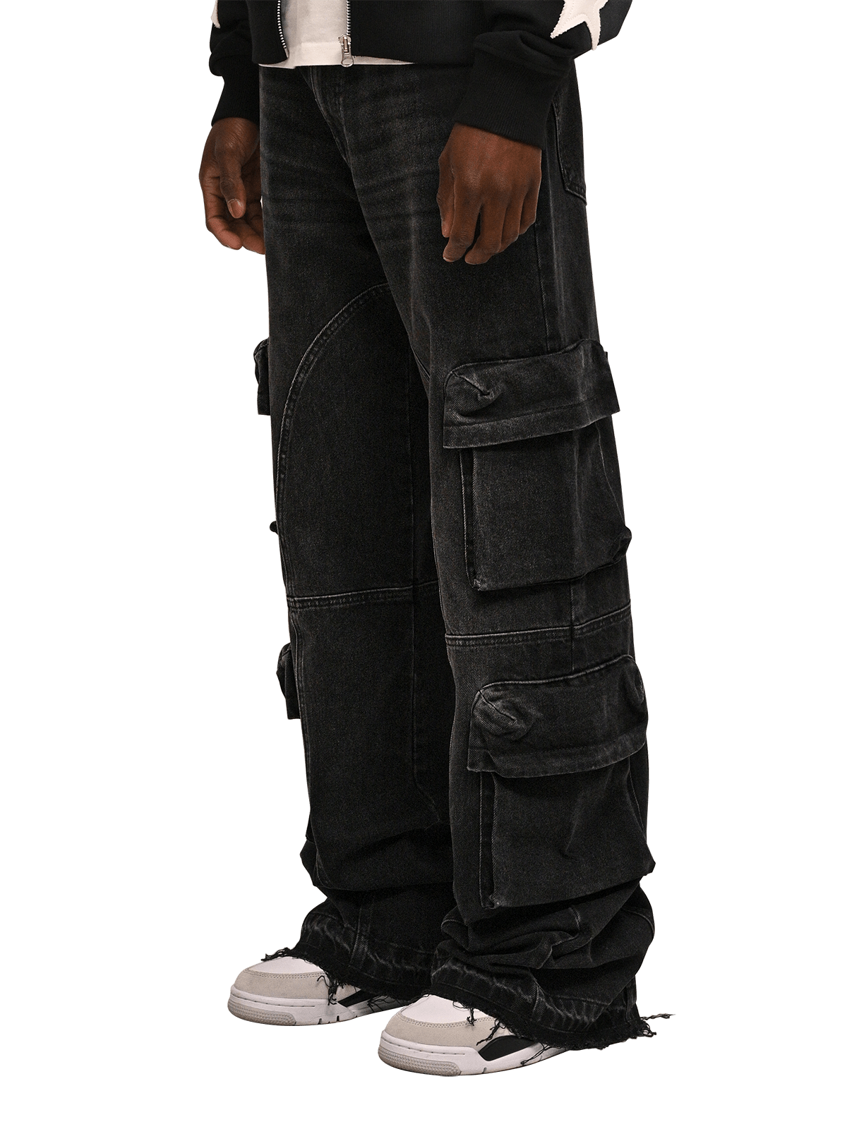 Baggy Cargo Denim - Black