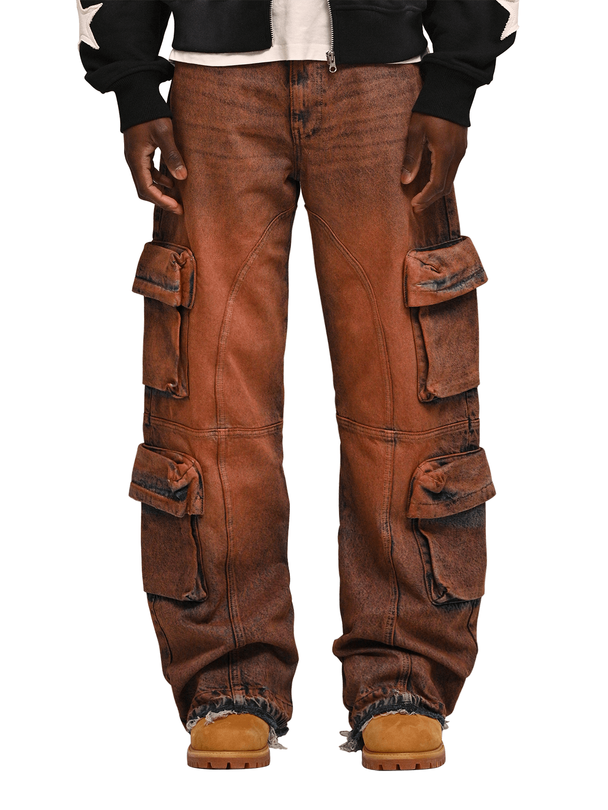 Baggy Cargo Denim - Blood Diamond