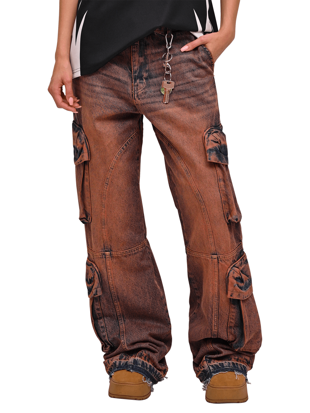 Baggy Cargo Denim - Blood Diamond - Reputation Studios