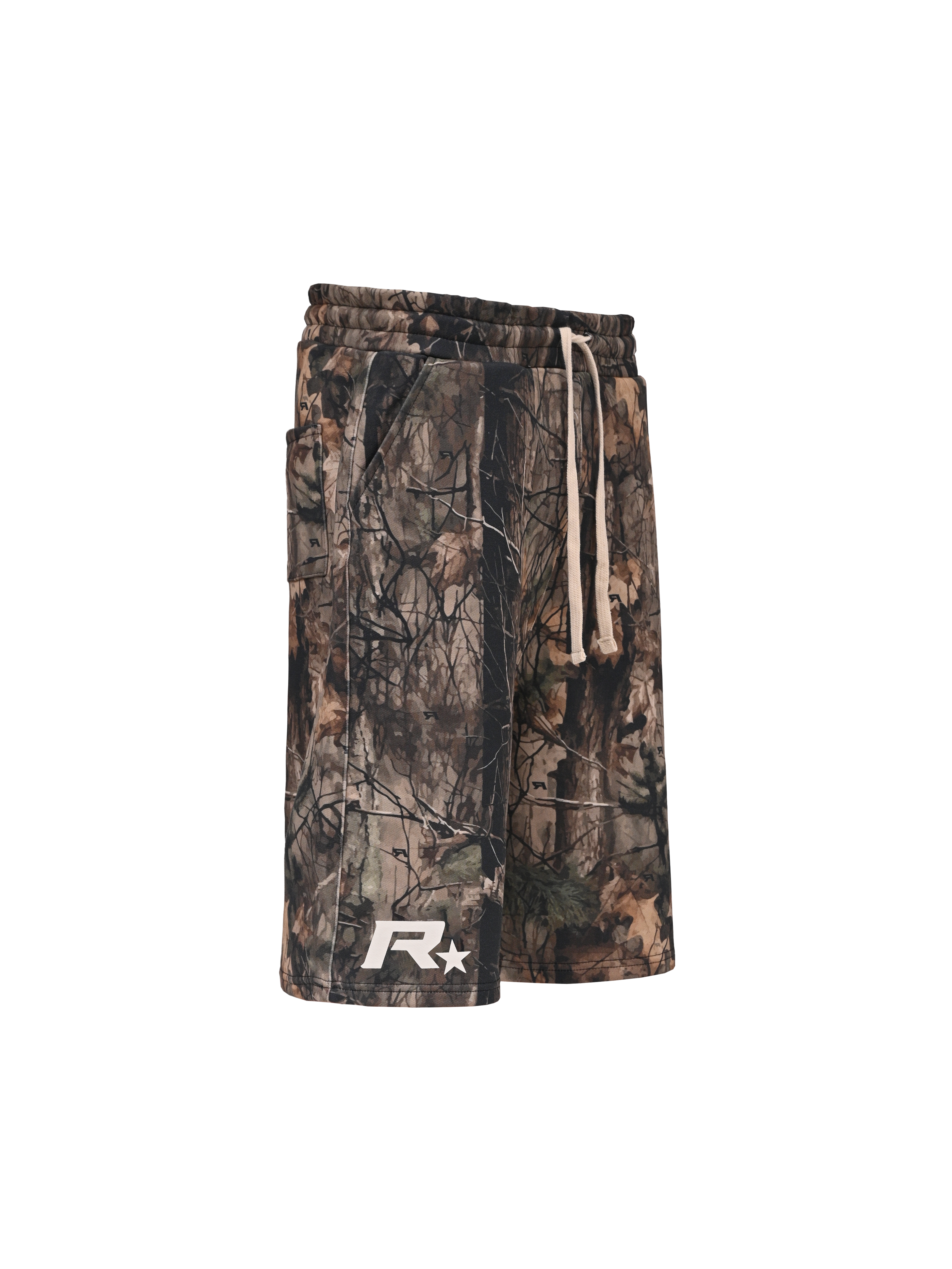 Baggy Jersey Shorts - Forest Camo