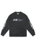 Blue Flames Long Sleeve Tee - Reputation Studios