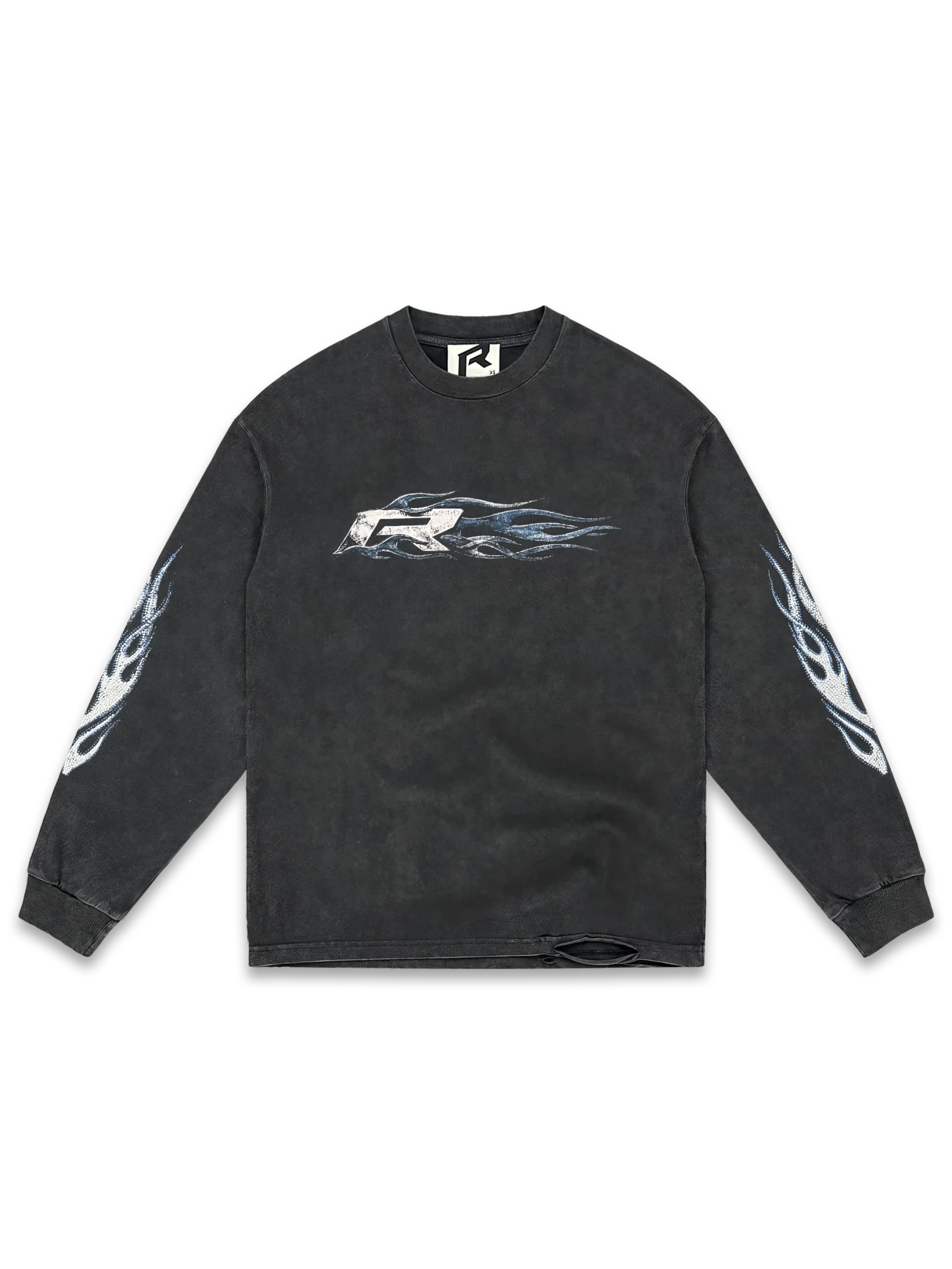 Blue Flames Long Sleeve Tee - Reputation Studios