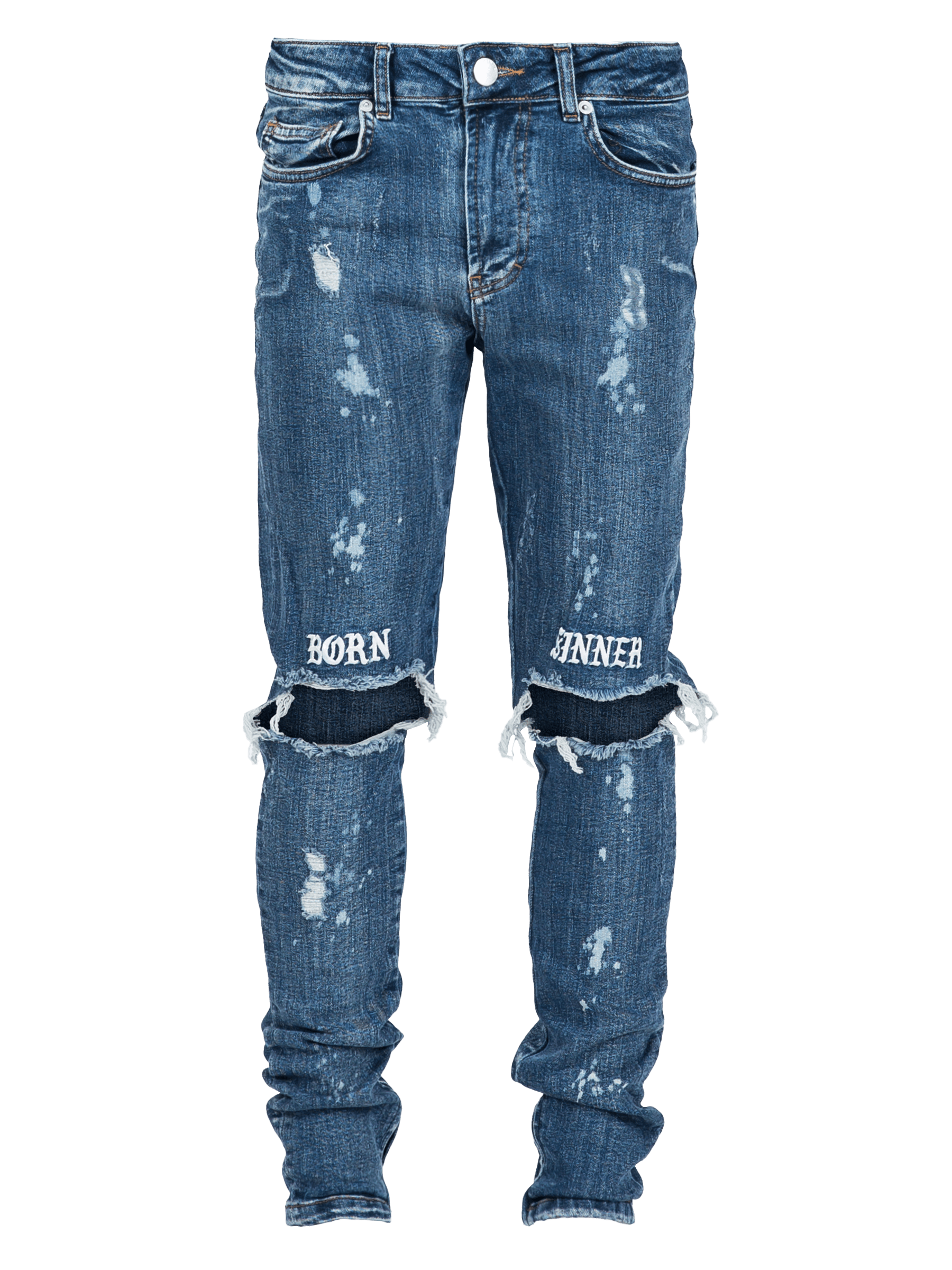 Born Sinner Distressed Denim - Dark Stone