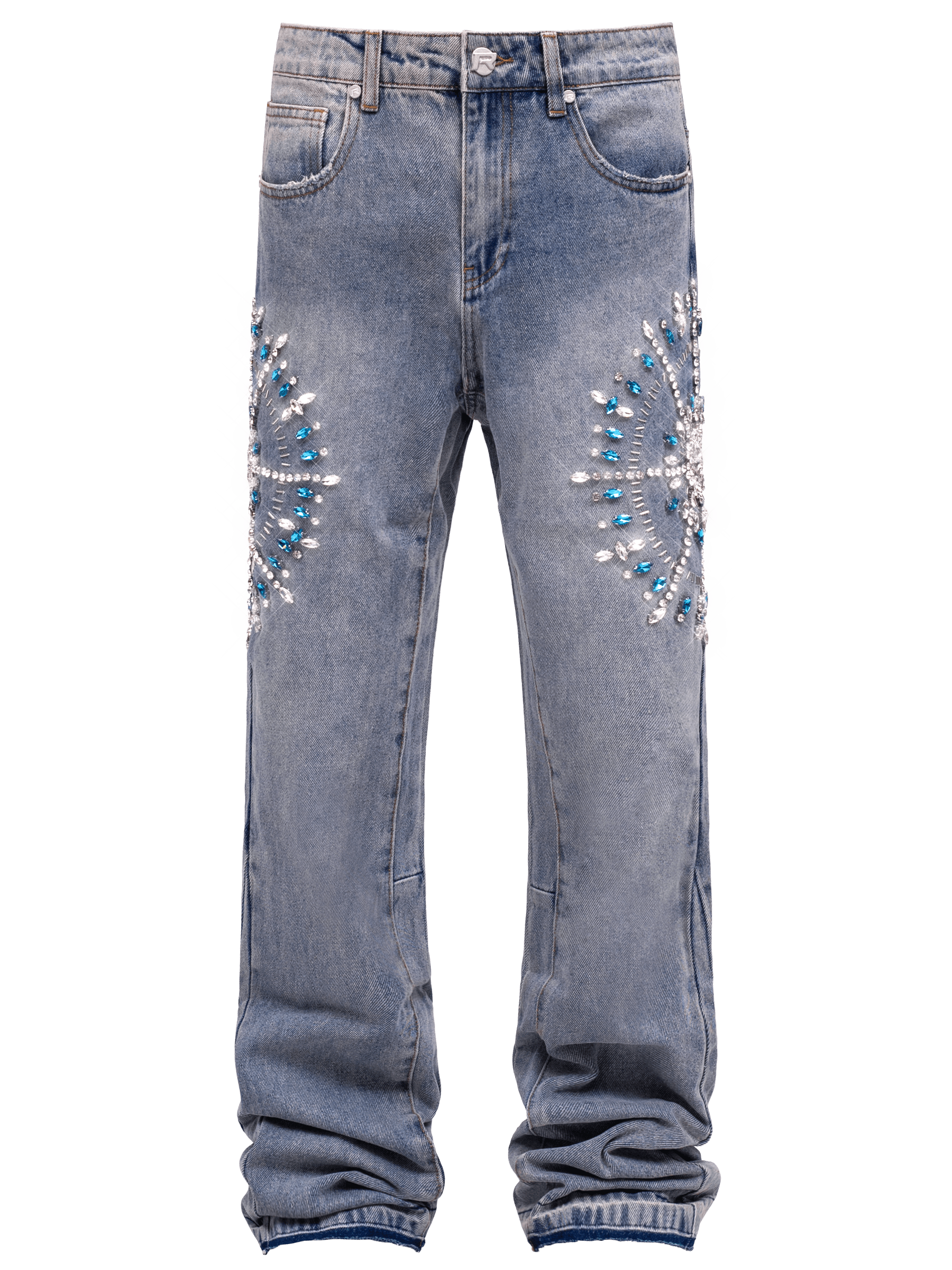 Circle Diamond Denim - Light Stone