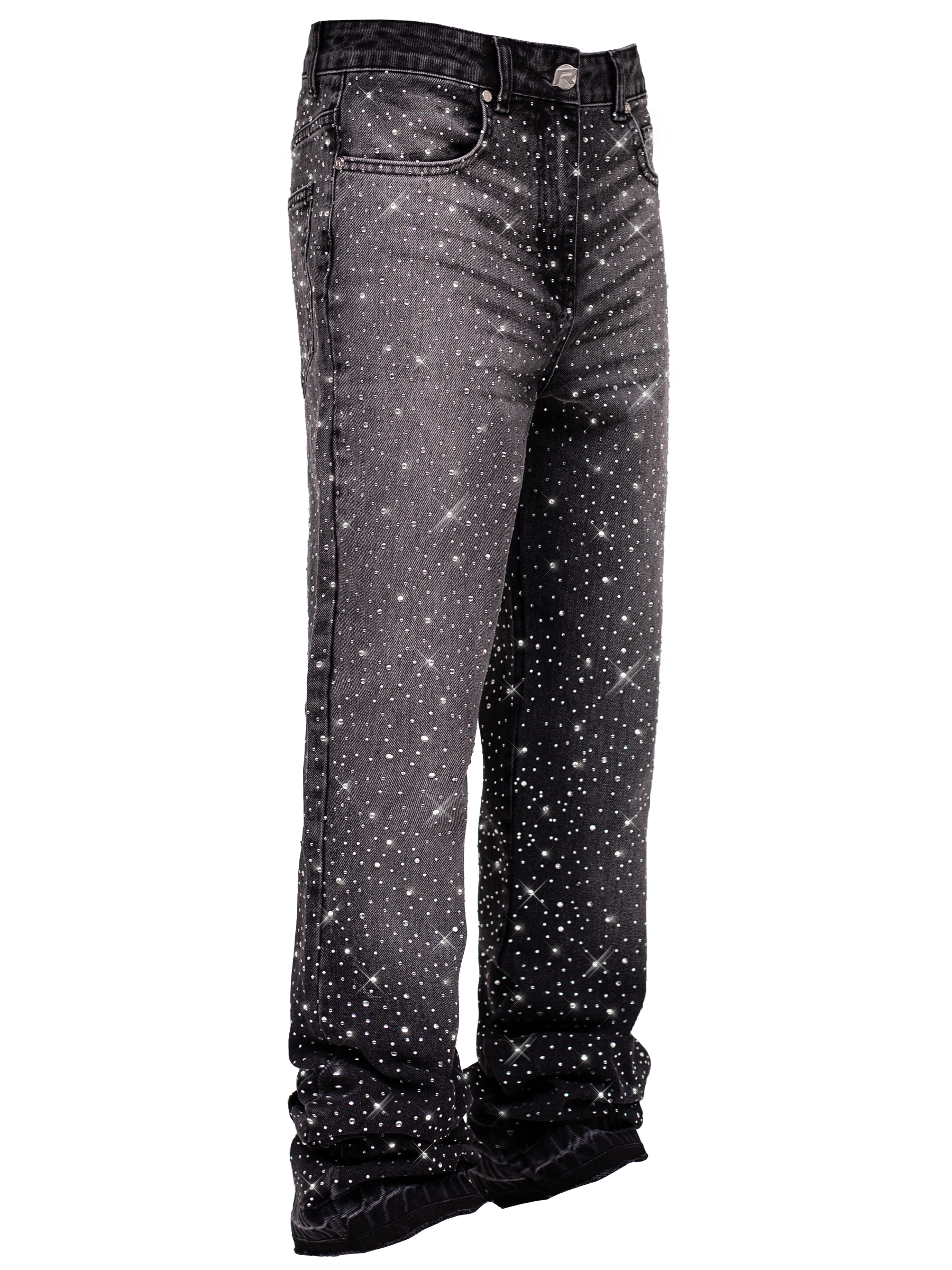 Crystal Flare Denim - Black