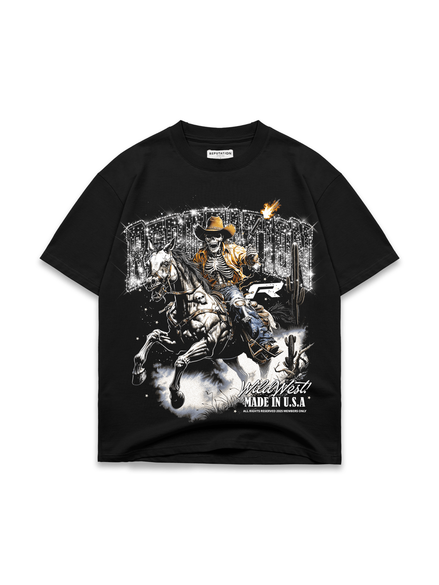 Dead West Rhinestone Tee - Reputation Studios