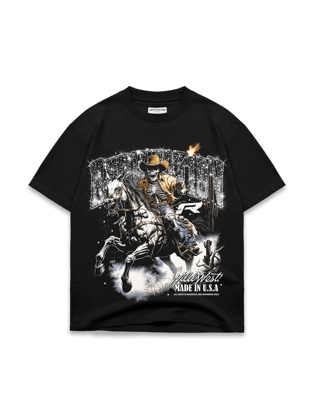 Dead West Rhinestone Tee - Reputation Studios