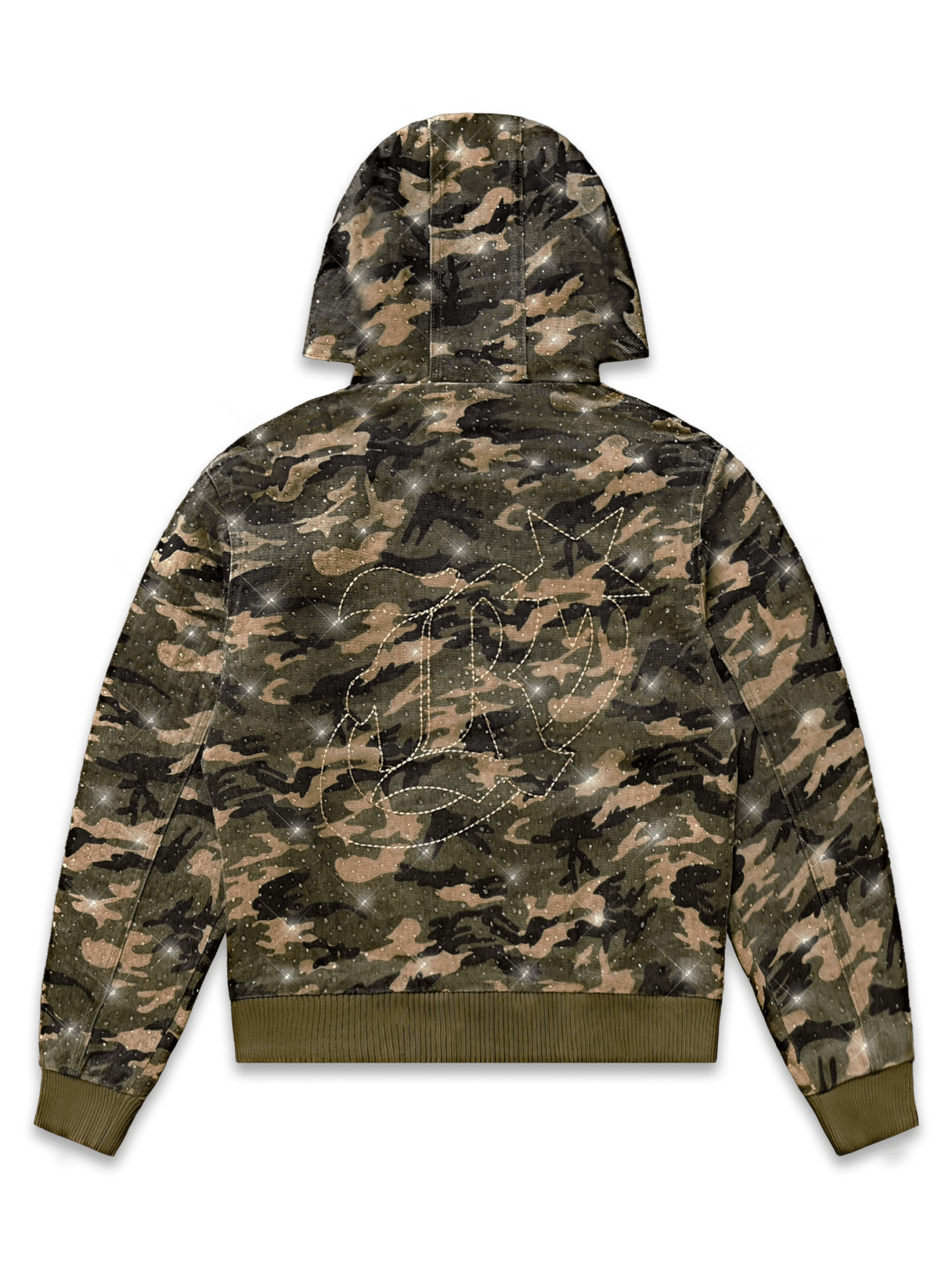 Diamond Camo Jacket - Khaki - Reputation Studios