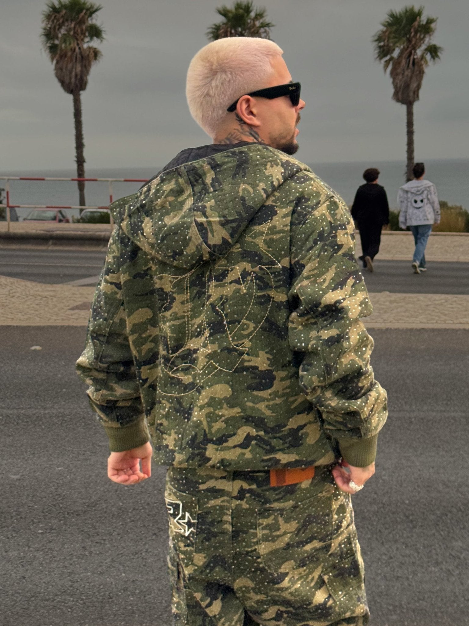 Diamond Camo Jacket - Khaki - Reputation Studios