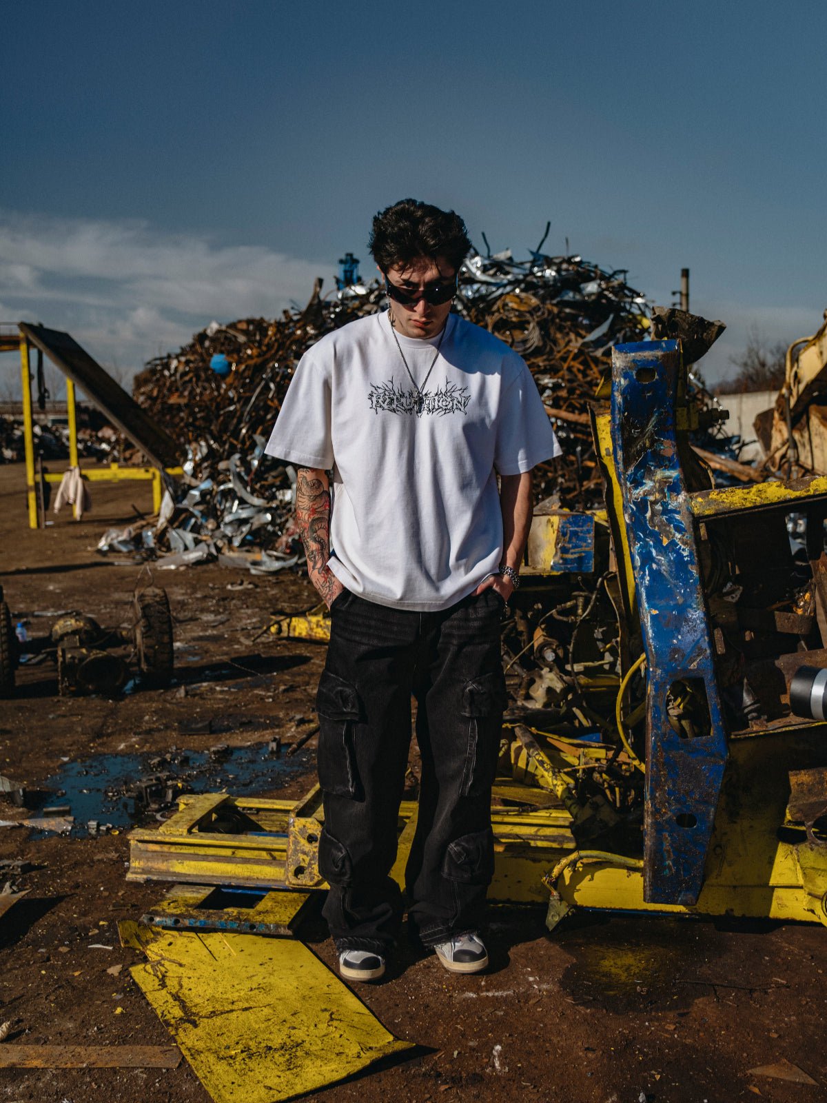 Double Cargo Denim - Black - Reputation Studios