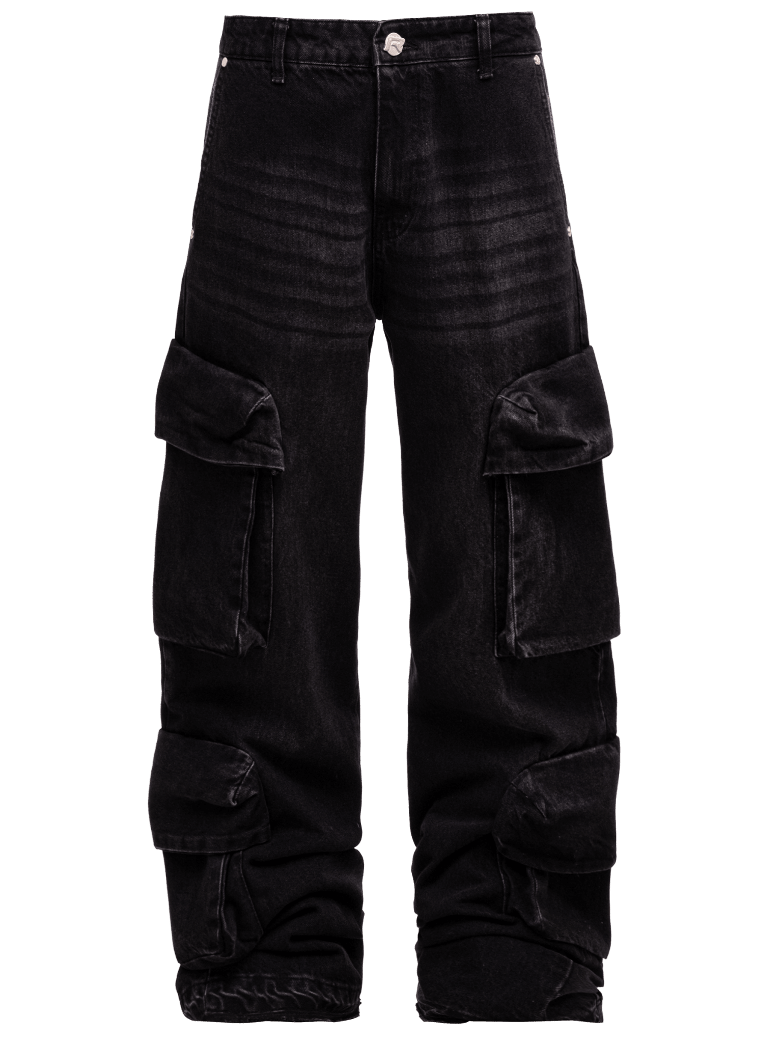 Double Cargo Denim - Black - Reputation Studios